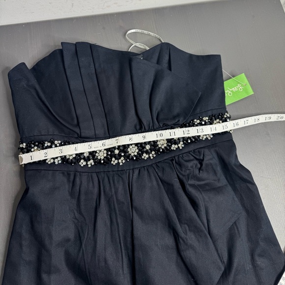 Lilly Pulitzer Crystal Black Late Night Toile Underlay Beaded Waist Dress - Picture 12 of 13